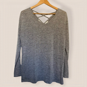 GARAGE Grey Flowy Top